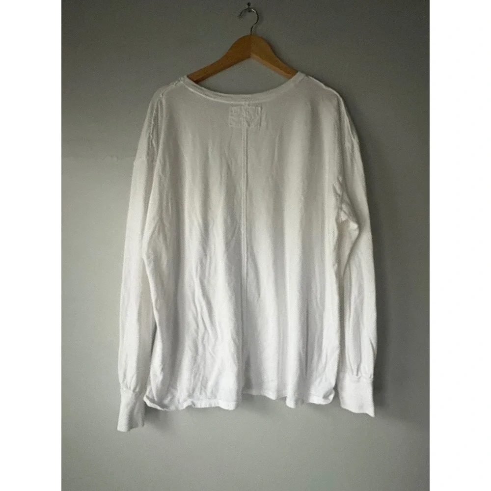 Free People We The Free Fade Into You White Long‎ Sleeve Top Size Large